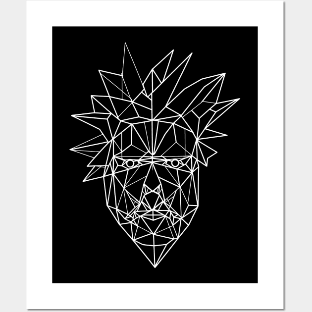 Polygonal Pineapple Face light Wall Art by stkUA